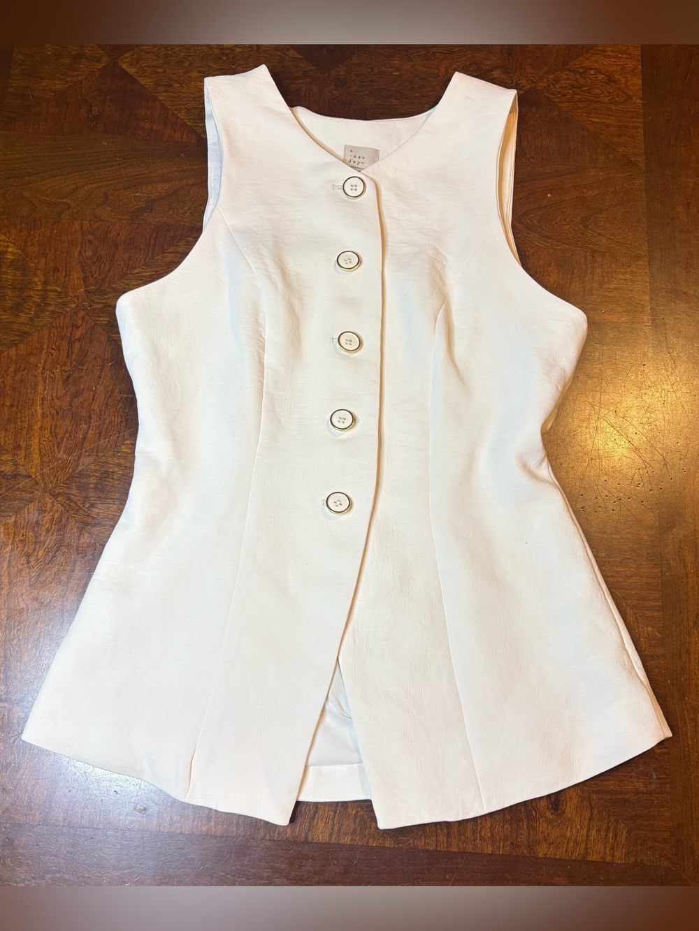 A new day cream blazer vest NWT